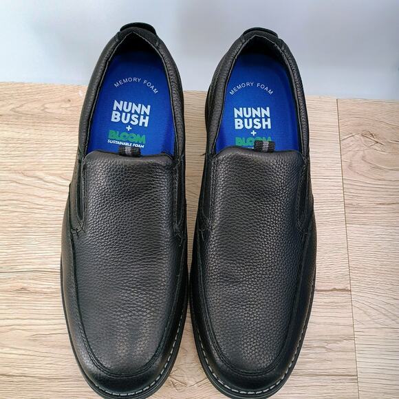 Nunn Bush Otto Men\'s 9.5 W Slip-On Shoes Black Leather Memory Foam Comfort main image 9